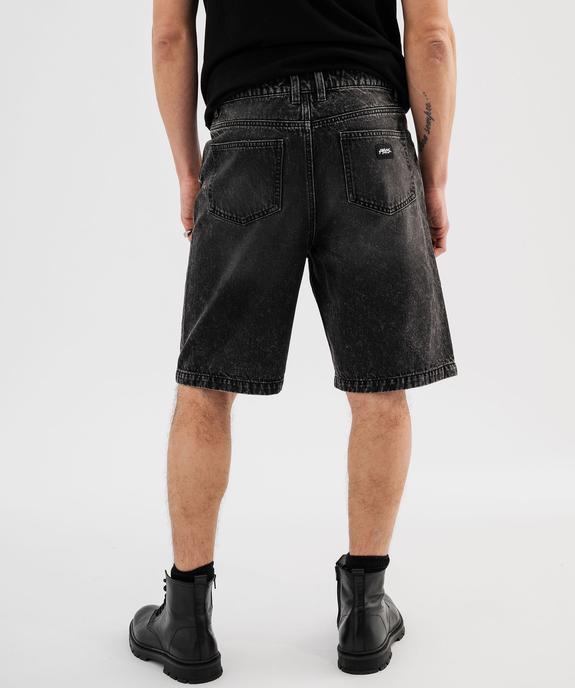 Bermuda en jean coloré coupe large homme vue3 - GEMO 4G HOMME - GEMO