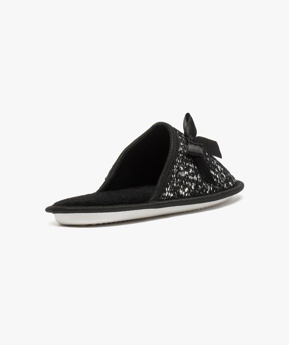 Mules plates avec noeud et sequins vue4 - GEMO(HOMWR FEM) - GEMO