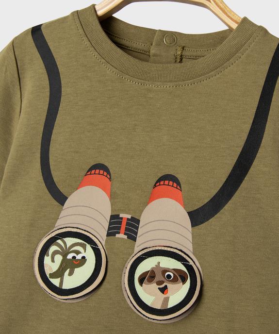 Tee-shirt manches courtes avec motif sur le buste bébé garçon vue2 - GEMO 4G BEBE - GEMO