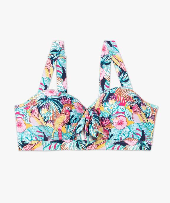 Haut de maillot de bain femme effet drapé  vue4 - GEMO (PLAGE) - GEMO