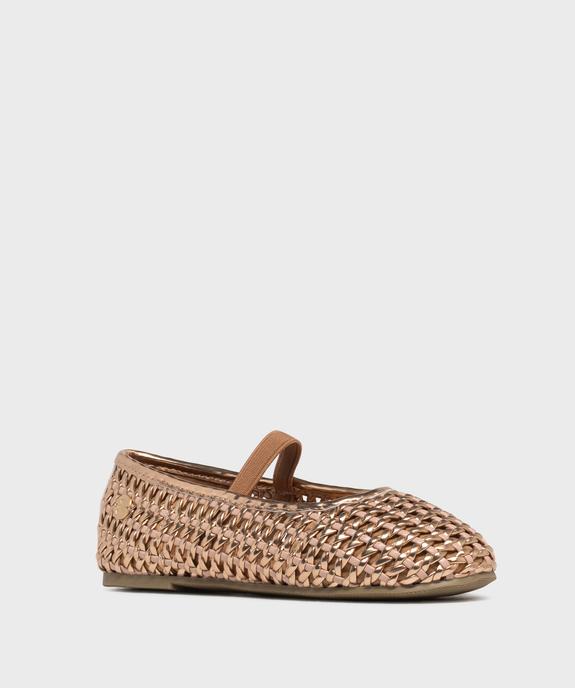 Ballerines métallisées à tressage ajouré fille - LuluCastagnette vue2 - LULUCASTAGNETTE - GEMO