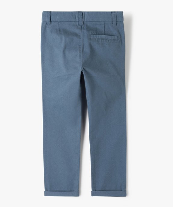 Pantalon chino en coton garçon vue3 - GEMO 4G GARCON - GEMO