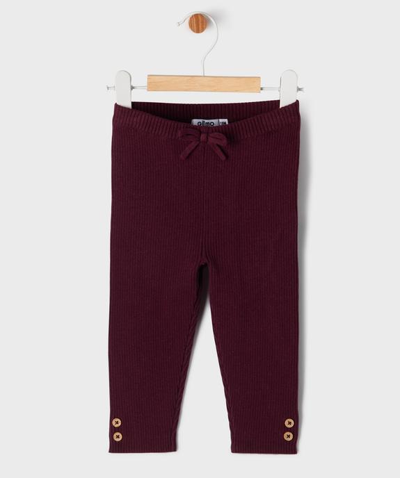 Pantalon en maille côtelée bébé fille vue1 - GEMO(BEBE DEBT) - GEMO