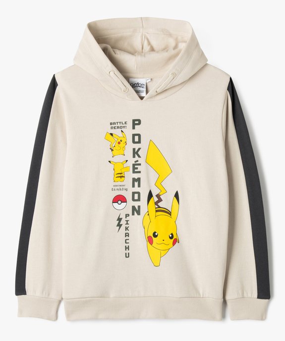 Sweat à capuche imprimé Pikachu garçon - Pokémon vue1 - POKEMON - GEMO