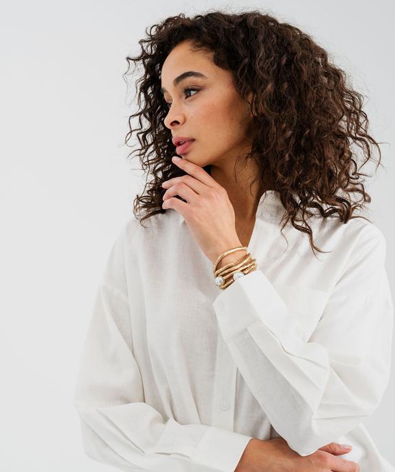 Chemise manches longues lin et viscose femme vue4 - GEMO(FEMME PAP) - GEMO