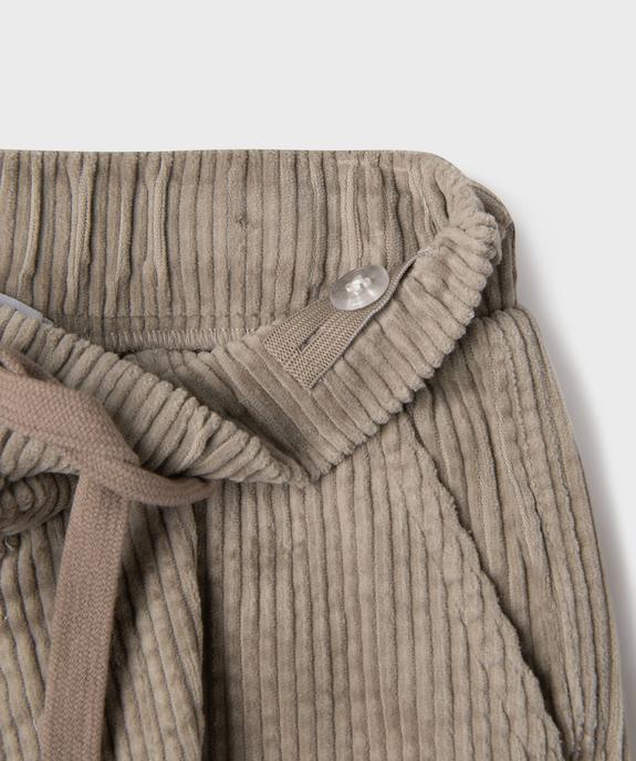 Pantalon velours coupe chino avec taille ajustable garçon vue3 - GEMO (ENFANT) - GEMO