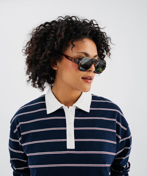 Polo manches longues à rayures homme vue2 - GEMO 4G FEMME - GEMO