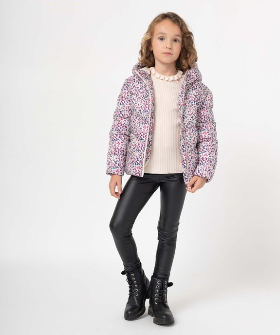 Blouson fille matelassé doublé polaire à motifs vue6 - GEMO 4G FILLE - GEMO