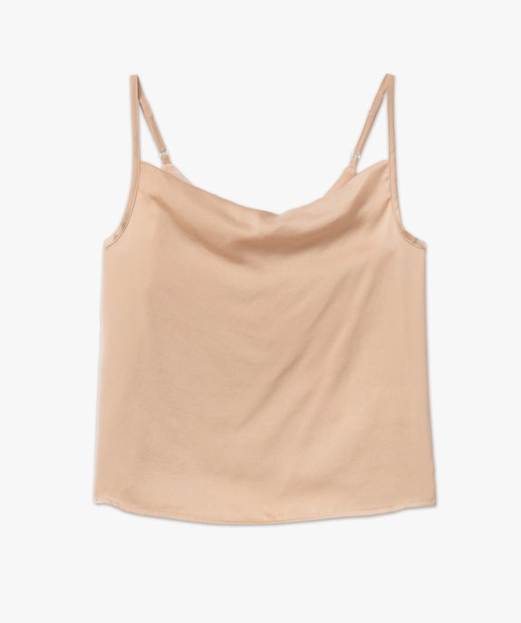 Débardeur en satin à col bénitier femme vue4 - GEMO(FEMME PAP) - GEMO