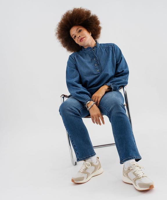 Jean straight taille normale en coton stretch femme grande taille vue5 - GEMO 4G GT - GEMO