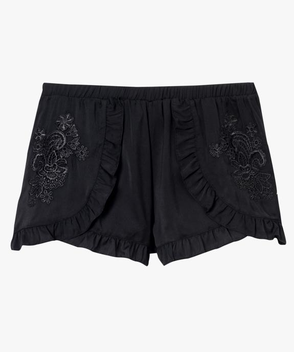 Short de nuit avec broderies vue4 - GEMO(HOMWR FEM) - GEMO