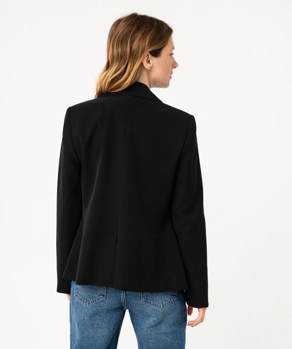 Veste de tailleur unie fermeture un bouton femme vue3 - GEMO(FEMME PAP) - GEMO