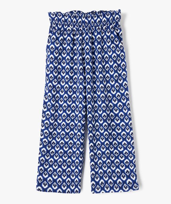 Pantalon fluide imprimé en viscose fille vue1 - GEMO 4G FILLE - GEMO