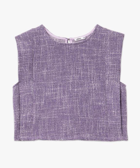 Blouse sans manches aspect tweed femme vue5 - GEMO(FEMME PAP) - GEMO