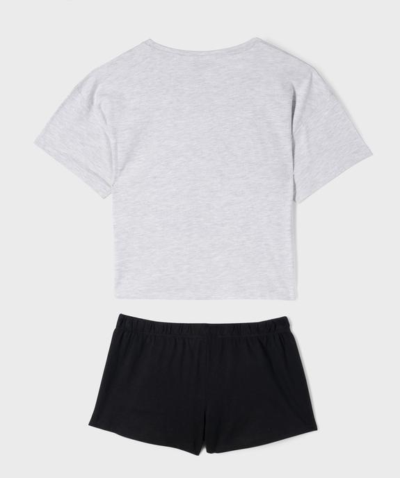 Pyjashort bicolore avec motifs chats fille - Hello Kitty vue3 - HELLO KITTY - GEMO
