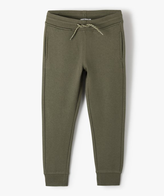 Pantalon de jogging avec intérieur molletonné garçon vue1 - GEMO (ENFANT) - GEMO