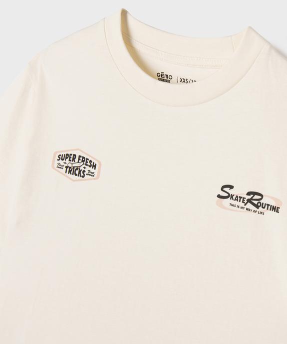 Tee-shirt en jersey de coton imprimé garçon vue2 - GEMO 4G GARCON - GEMO