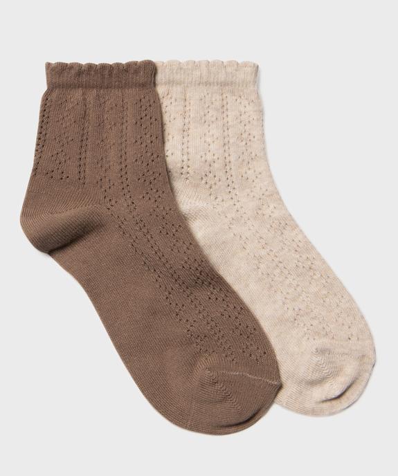 Chaussettes basses en maille ajourée femme (lot de 2 paires) vue1 - GEMO(HOMWR FEM) - GEMO