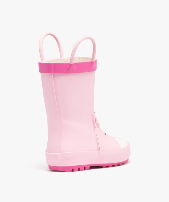 Bottes de pluie bébé fille à anses motif licorne  vue4 - GEMO (ENFANT) - GEMO