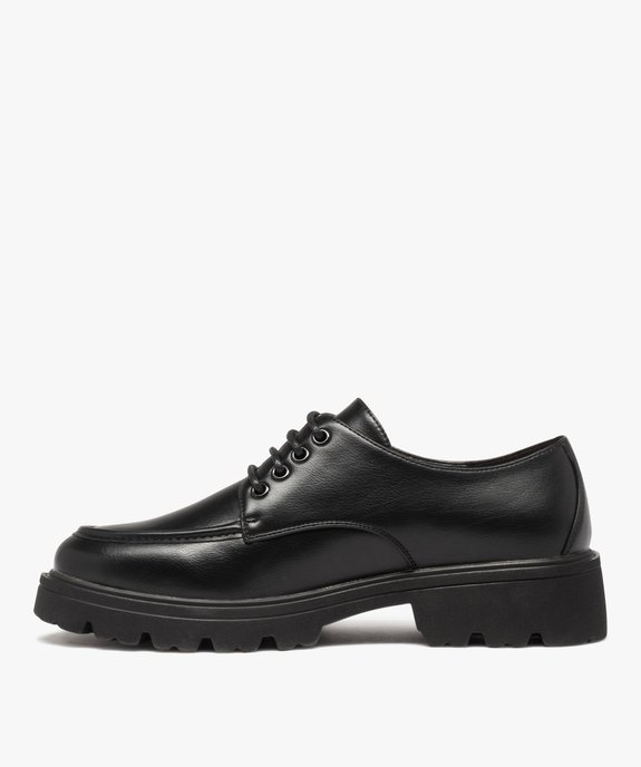 Derbies femme style rock à semelle épaisse et crantée vue3 - GEMO (CASUAL) - GEMO
