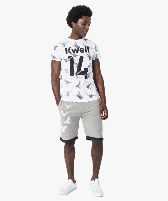 Tee-shirt à manches courtes imprimé colombes - Kwell vue5 - KWELL - GEMO