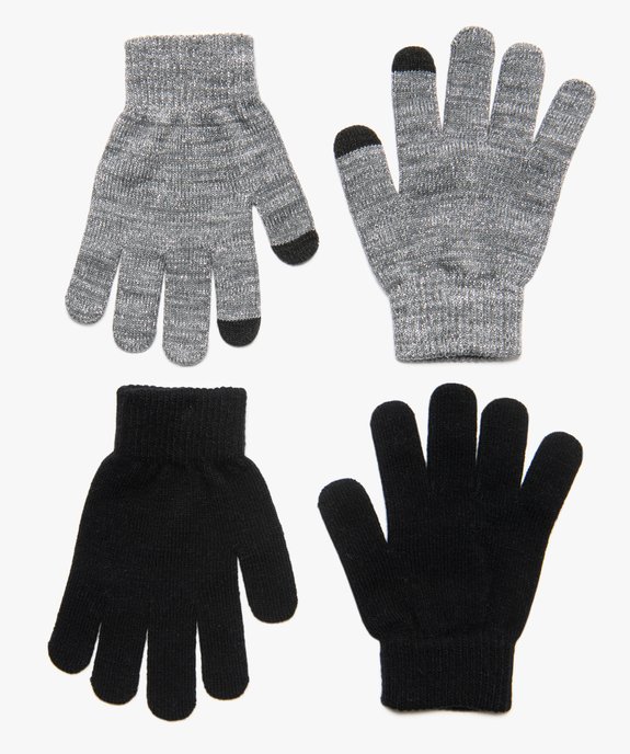 Gants fille spécial écrans tactiles (lot de 2 paires) vue1 - GEMO (JUNIOR) - GEMO