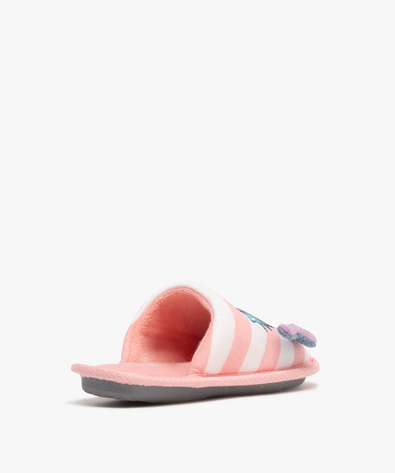 Chaussons mules plates en textile motif en relief fille - Stitch vue4 - LILO & STITCH - GEMO