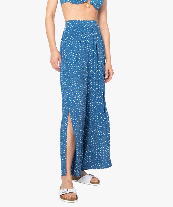 Pantalon de plage femme ouvert sur l’avant vue1 - GEMO 4G FEMME - GEMO
