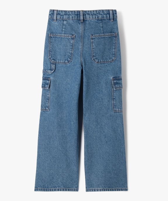 Jean Cargo Straight avec taille ajustable fille  vue8 - GEMO (ENFANT) - GEMO