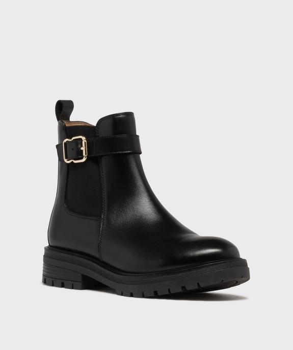 Boots dessus cuir avec semelle crantée femme - Tanéo - TANEO Boots dessus cuir avec semelle crantée femme - Tanéo vue4 - TANEO - GEMO