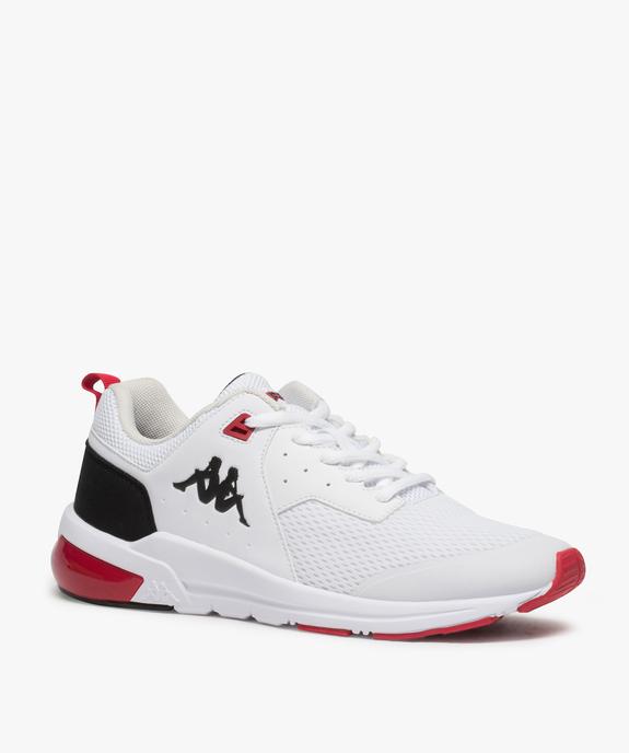 Baskets homme bi-matières colorées à lacets - Kappa vue2 - KAPPA - GEMO