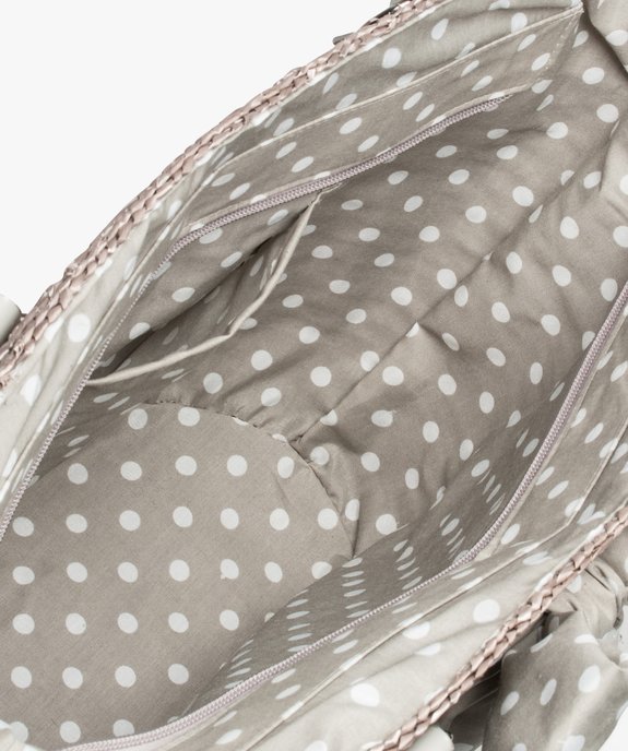 Sac cabas en paille avec motifs à pois vue3 - GEMO (ACCESS) - GEMO