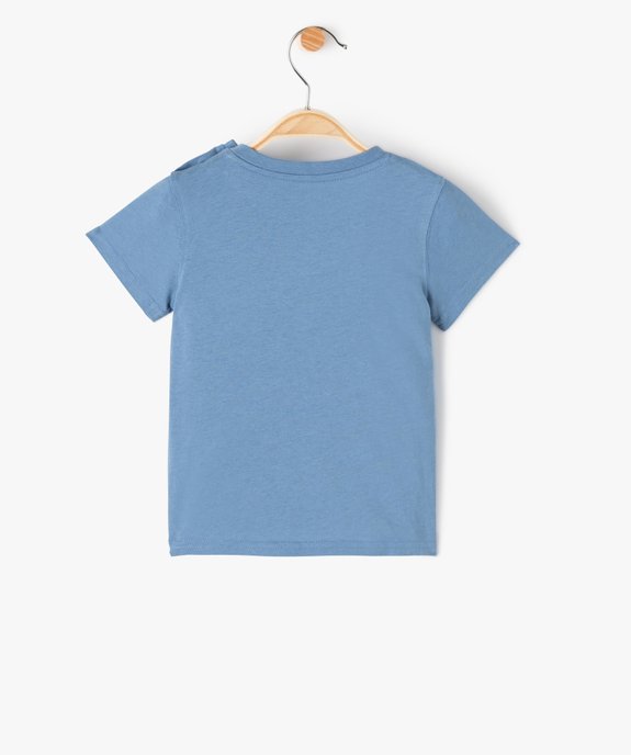 Tee-shirt bébé garçon avec message vue3 - GEMO(BEBE DEBT) - GEMO
