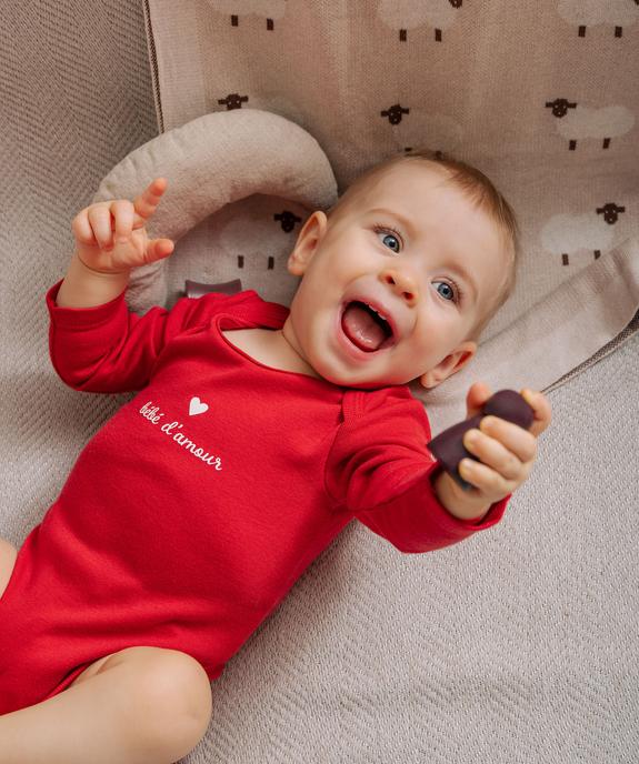 Body manches longues motifs coeurs bébé fille (lot de 3) vue5 - GEMO 4G BEBE - GEMO