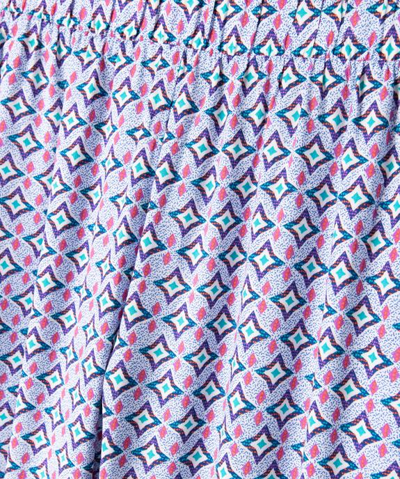 Pantalon large et fluide à motifs fille vue2 - GEMO (ENFANT) - GEMO