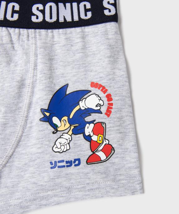 Boxers en coton stretch garçon (lot de 3) - Sonic the hedgehog vue3 - SONIC - GEMO