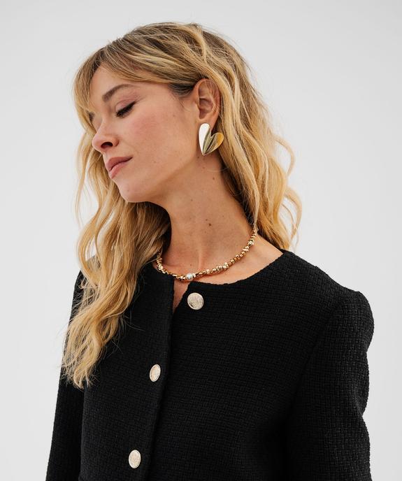 Veste en tweed femme vue4 - GEMO(FEMME PAP) - GEMO