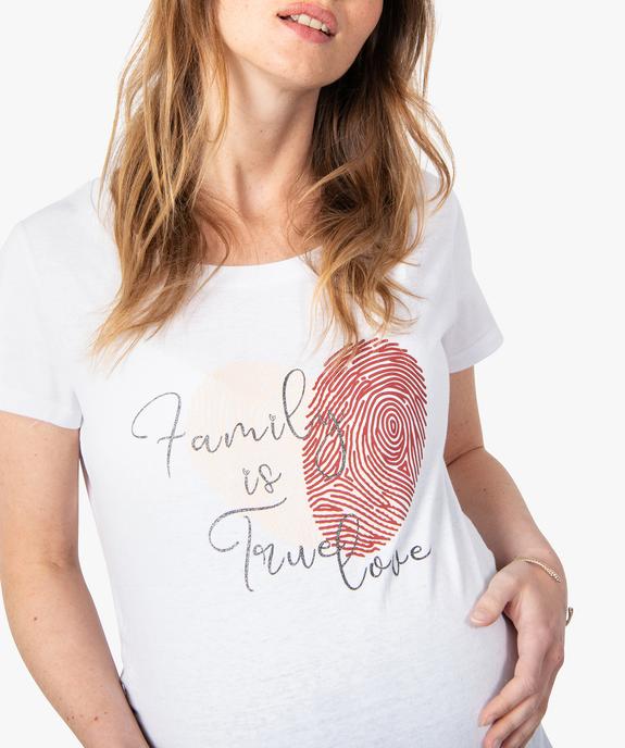 Tee-shirt de grossesse avec motif graphique vue2 - GEMO (MATER) - GEMO