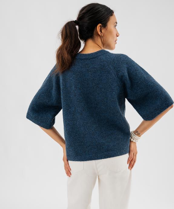 Pull manches courtes ample et douillet femme vue3 - GEMO(FEMME PAP) - GEMO