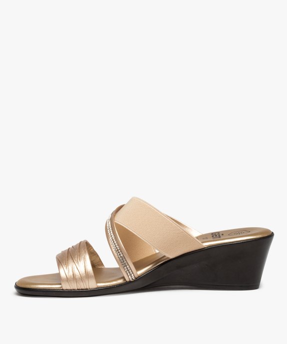 Sandale femme confort multi-brides forme mule vue3 - GEMO (CONFORT) - GEMO