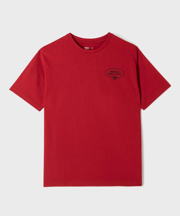 Tee-shirt de Noël à manches courtes et imprimé dos garçon vue1 - GEMO (JUNIOR) - GEMO