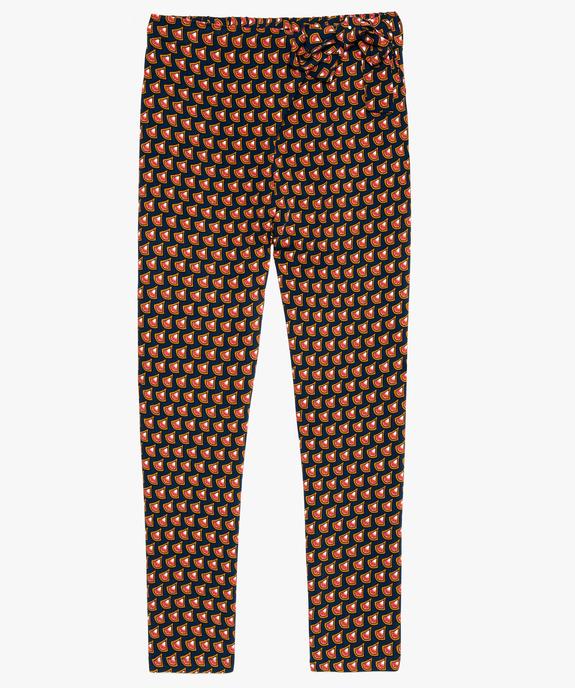 Pantalon fille fluide à motifs avec fermeture portefeuille vue2 - GEMO (ENFANT) - GEMO