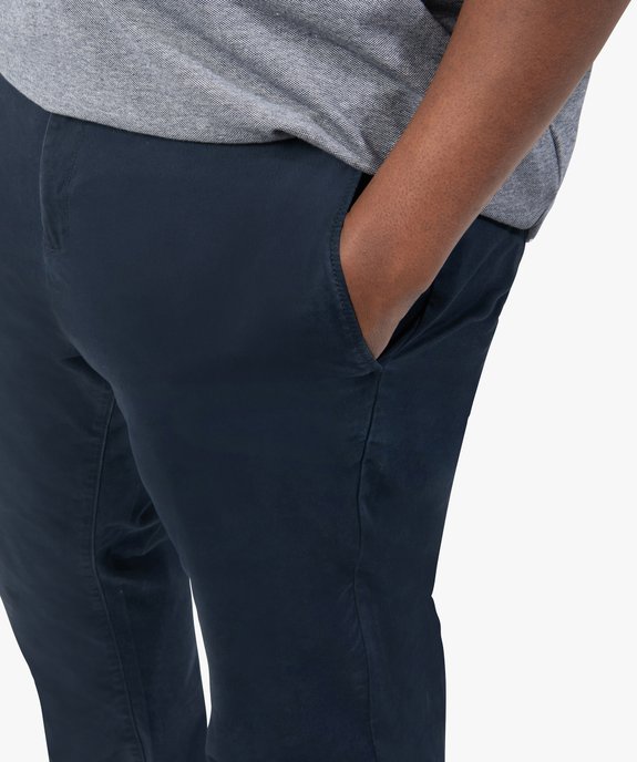 Pantalon homme grande taille chino en stretch coupe straignt vue2 - GEMO (G TAILLE) - GEMO