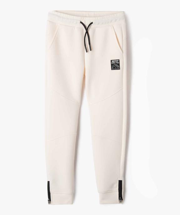 Jogging ajusté avec bas de jambe zippé garçon vue2 - GEMO (ENFANT) - GEMO