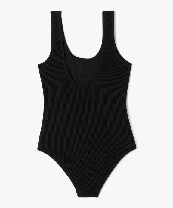 Maillot de bain une pièce en maille gaufrée fille vue3 - GEMO 4G FILLE - GEMO