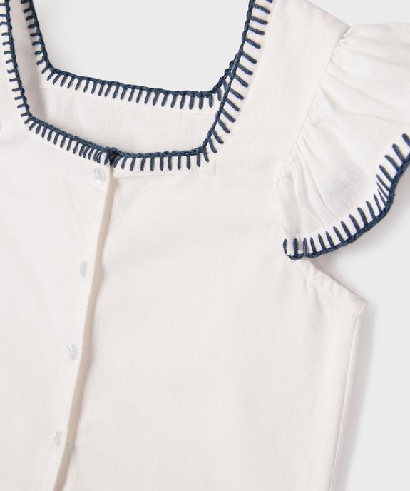 Chemise avec manches à volants fille vue3 - GEMO (ENFANT) - GEMO