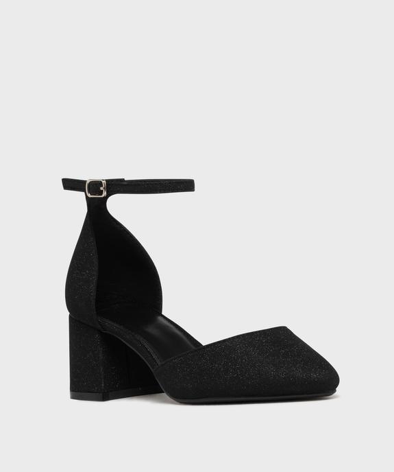 Escarpins pailletés à talon large et bout pointu femme - Valentina Baldano vue2 - VALENTINA BALDA - GEMO