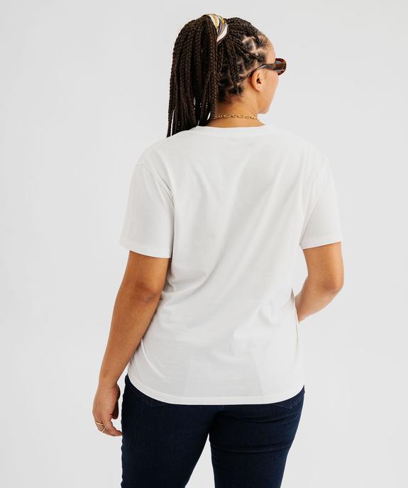 Tee-shirt manches courtes à col V femme grande taille vue3 - GEMO 4G GT - GEMO