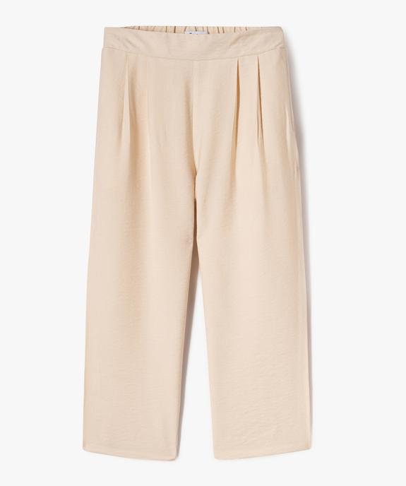 Pantalon fluide coupe large avec taille élastique fille vue1 - GEMO 4G FILLE - GEMO