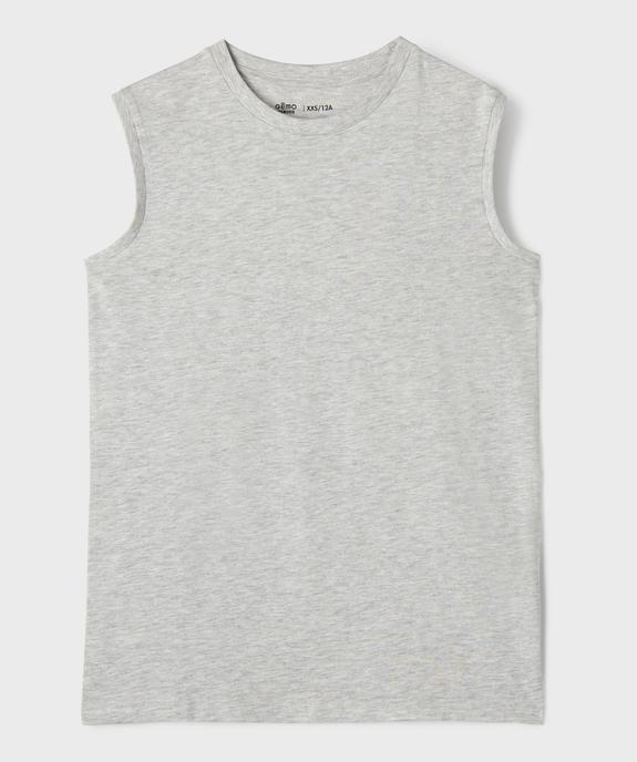Débardeur uni en coton garçon vue1 - GEMO 4G GARCON - GEMO